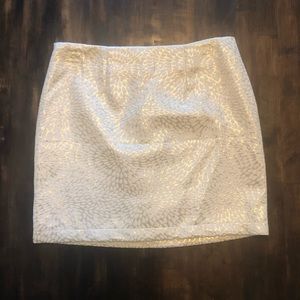 One Clothing Champagne and White Skirt - XS